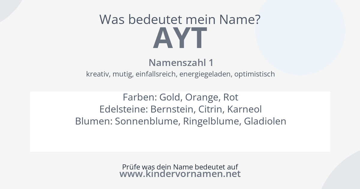 Was bedeutet der Name Ayt?