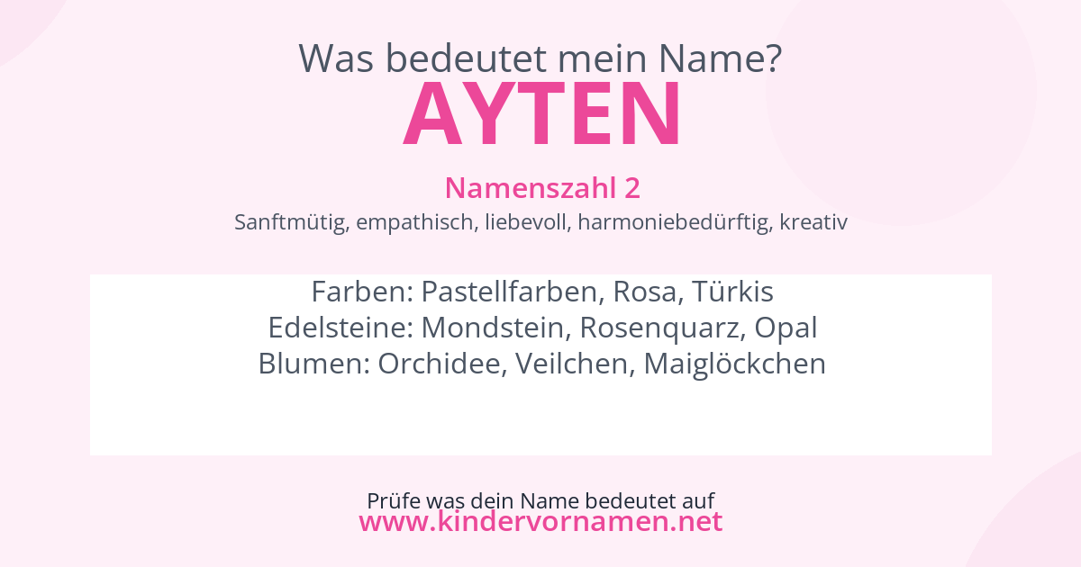 Was bedeutet der Name Ayten?