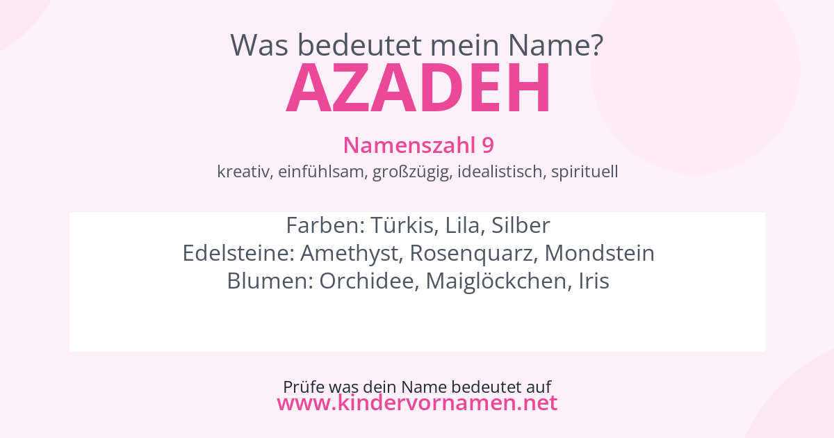 Was bedeutet der Name Azadeh?