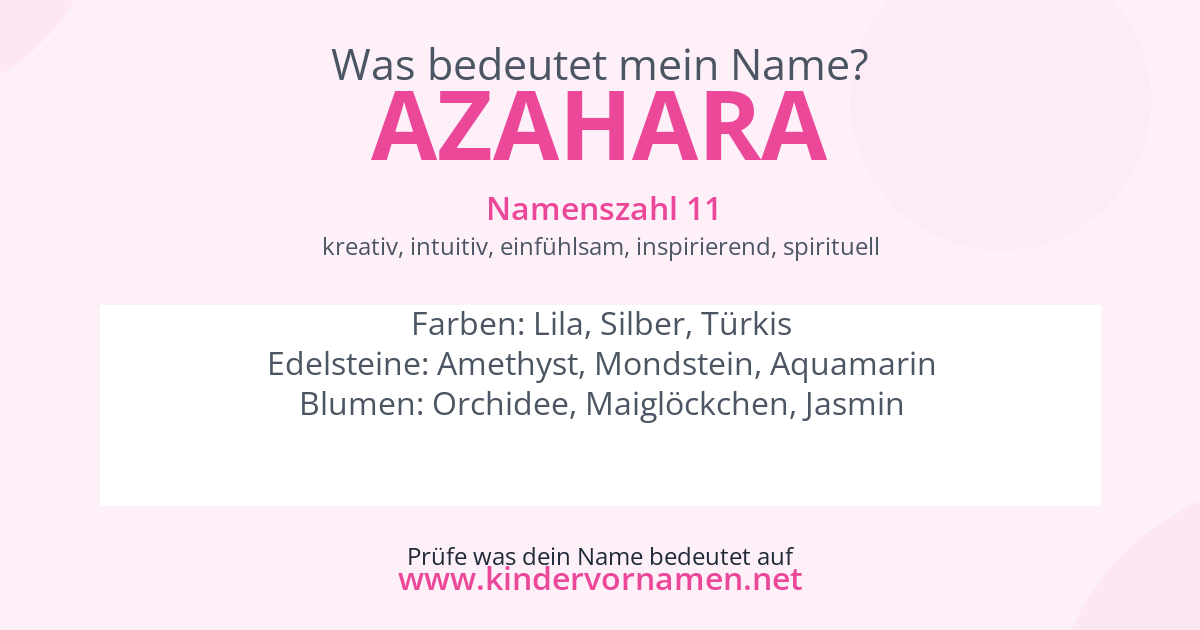 Was bedeutet der Name Azahara?