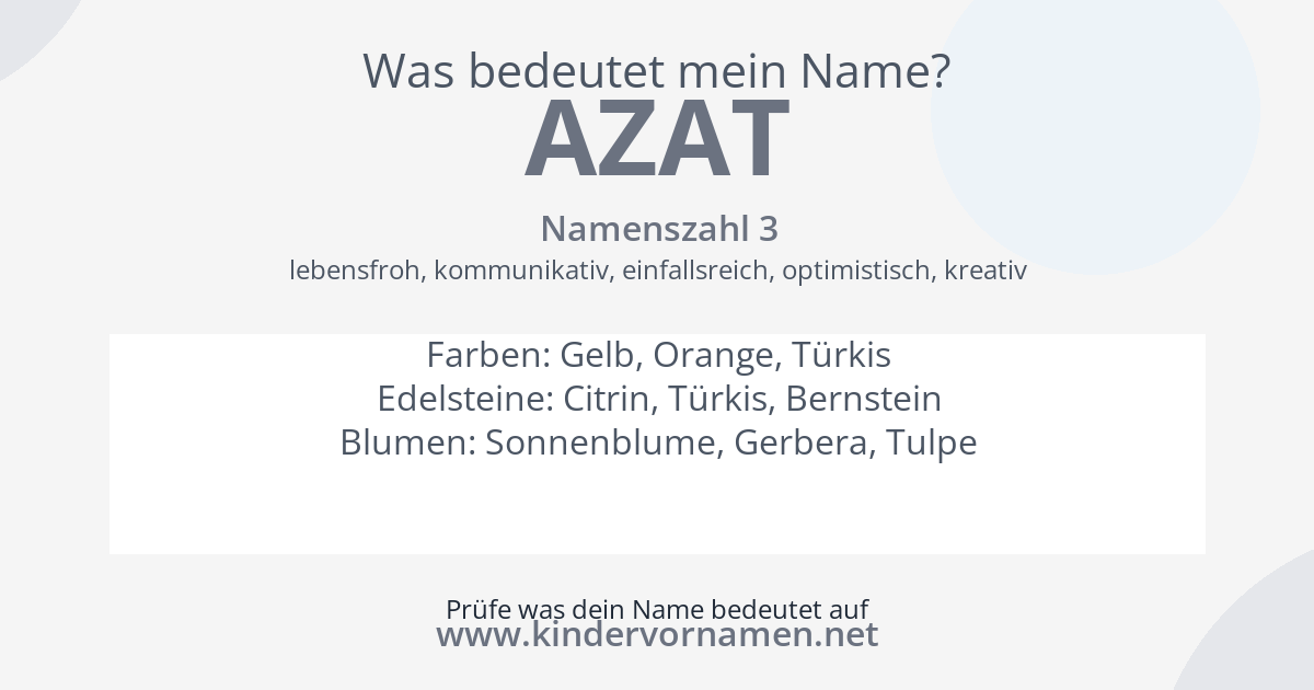 Was bedeutet der Name Azat?