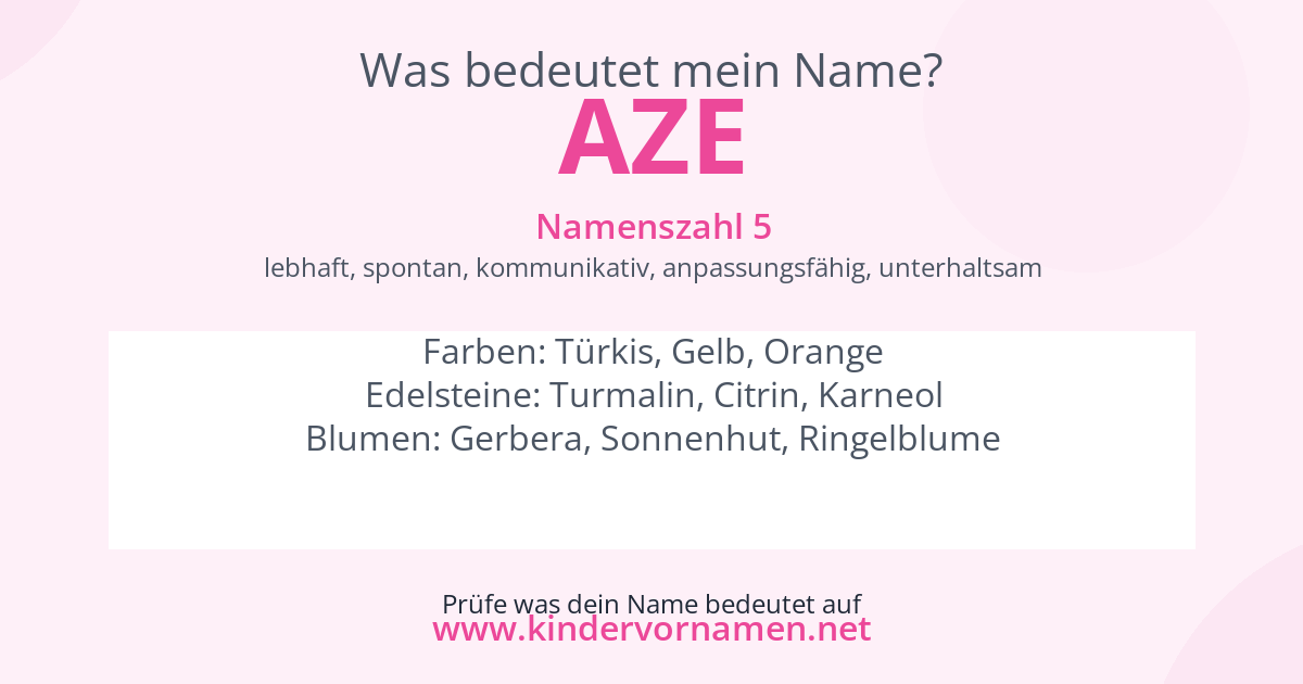 Was bedeutet der Name Aze?
