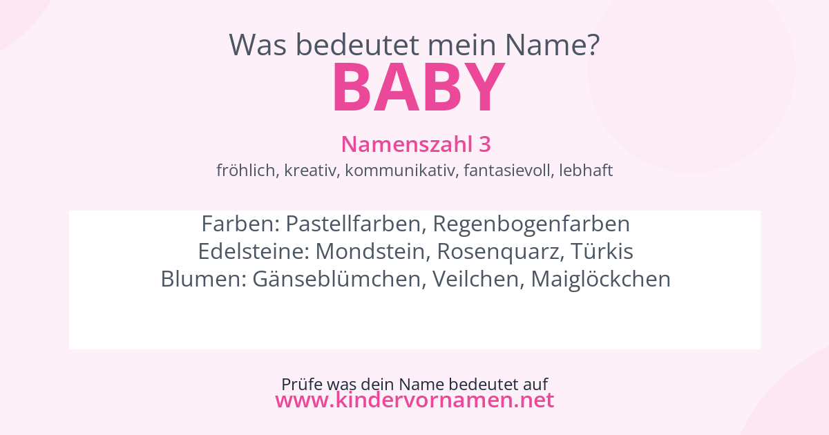Was bedeutet der Name Baby?