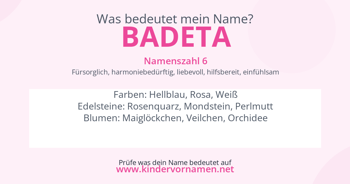 Was bedeutet der Name Badeta?