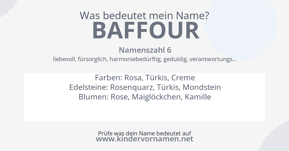 Was bedeutet der Name Baffour?