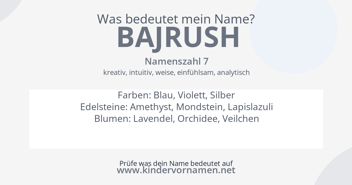 Was bedeutet der Name Bajrush?