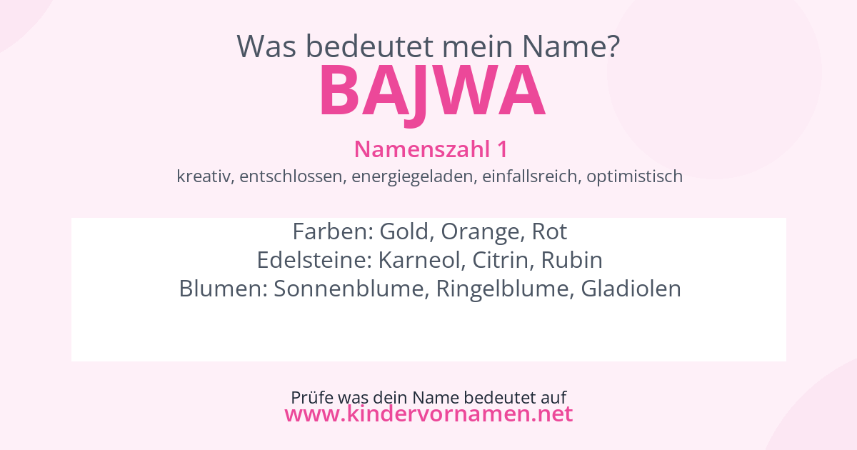 Was bedeutet der Name Bajwa?