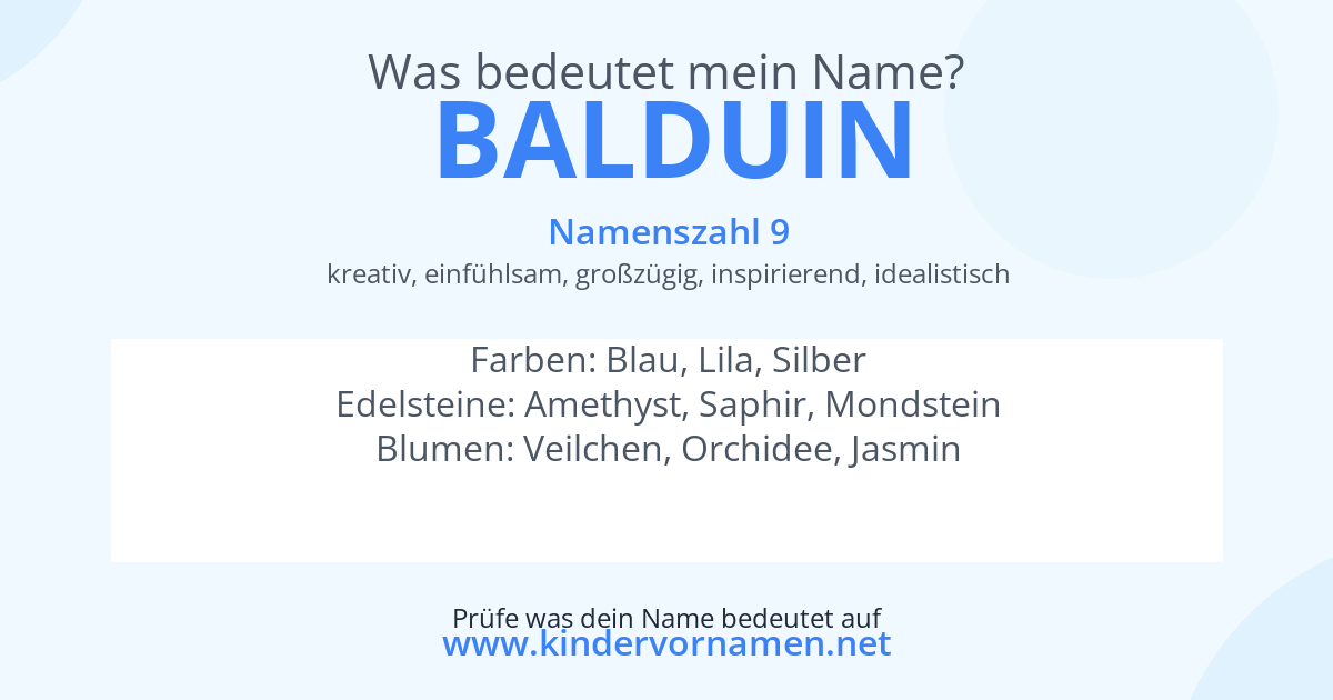 Was bedeutet der Name Balduin?