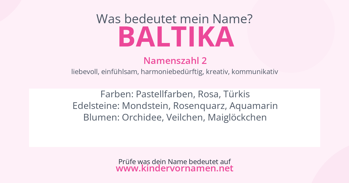 Was bedeutet der Name Baltika?
