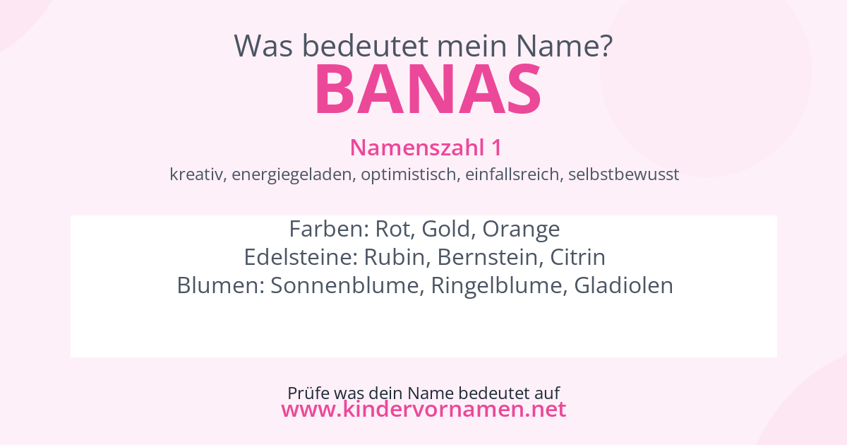 Was bedeutet der Name Banas?