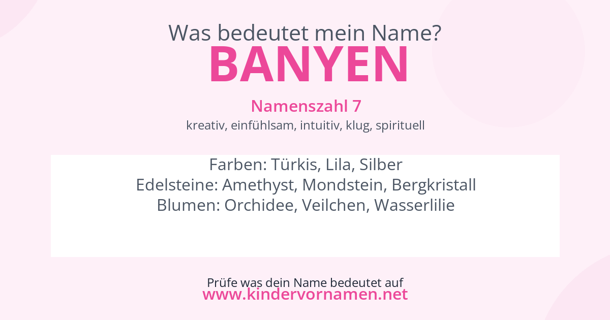 Was bedeutet der Name Banyen?