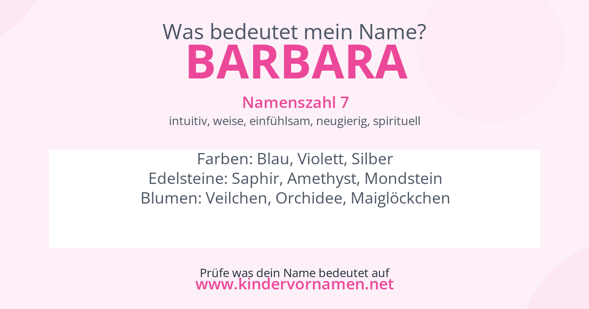 Was bedeutet der Name Barbara?
