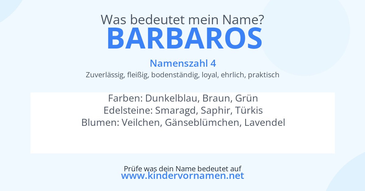 Was bedeutet der Name Barbaros?