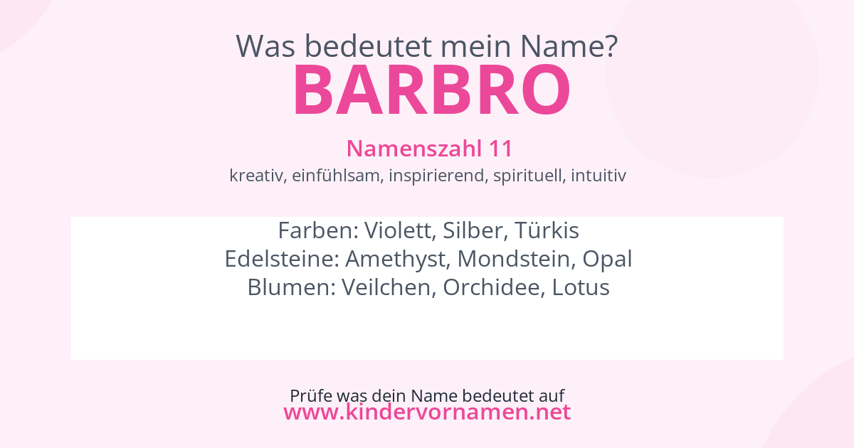 Was bedeutet der Name Barbro?