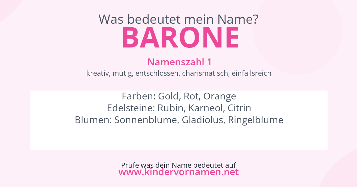 Was bedeutet der Name Barone?