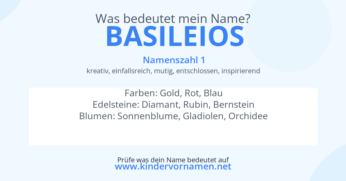 Was bedeutet der Name Basileios?