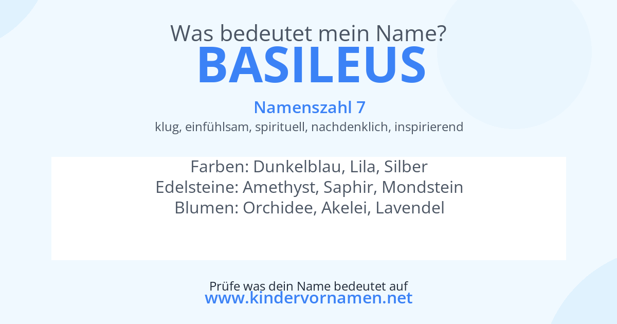 Was bedeutet der Name Basileus?