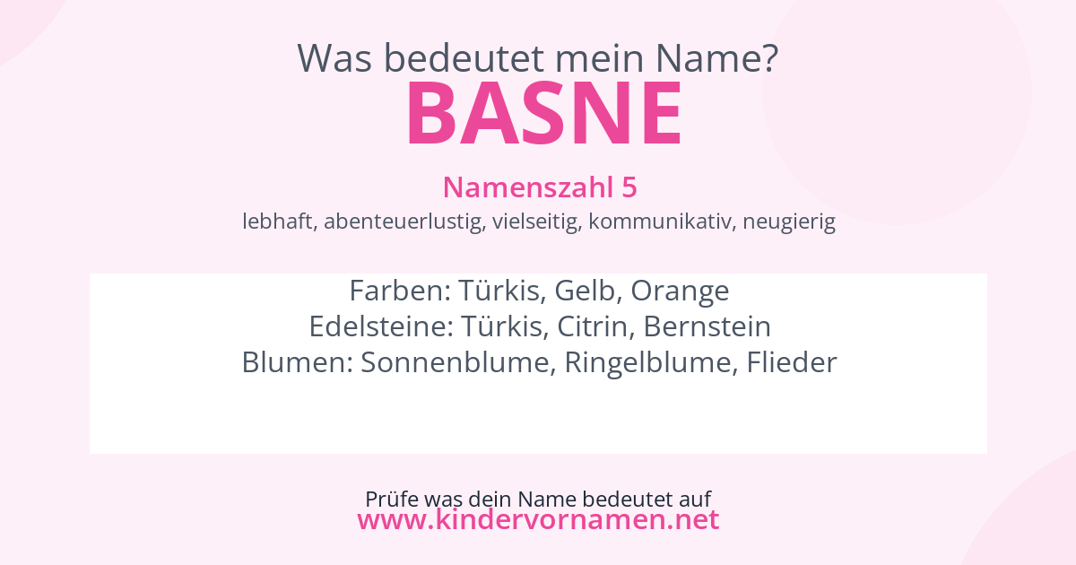 Was bedeutet der Name Basne?