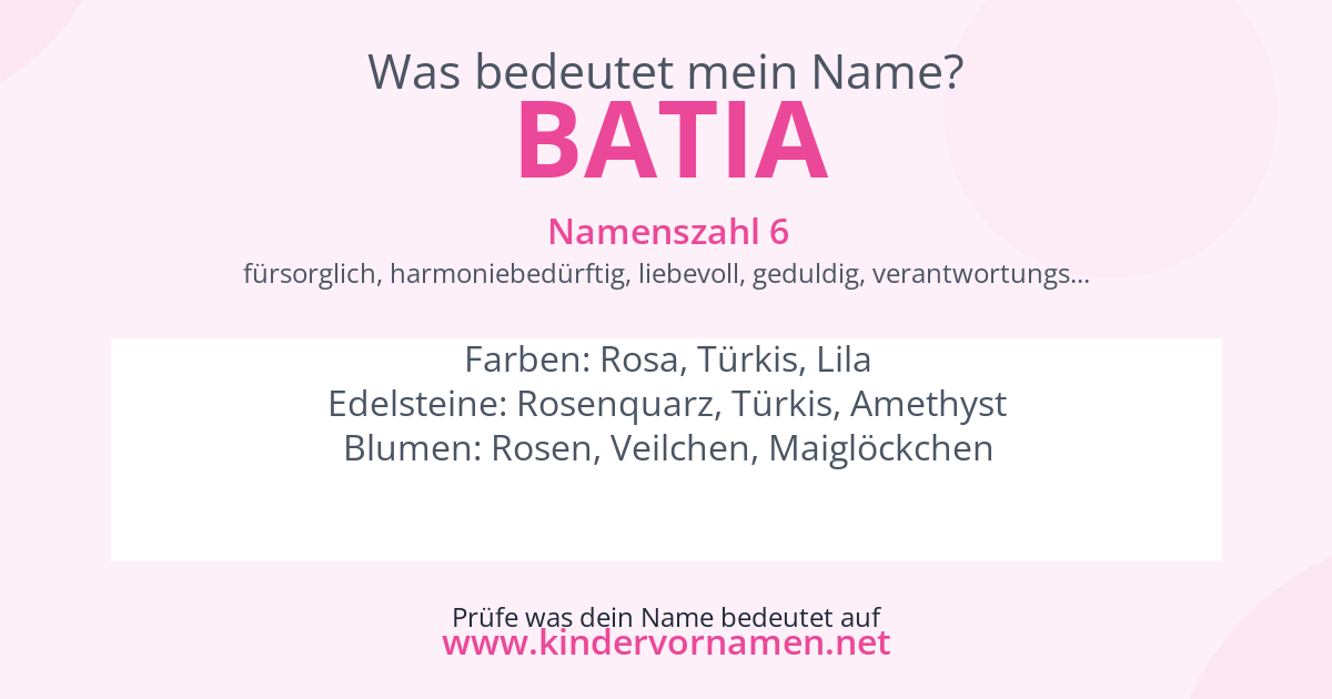 Was bedeutet der Name Batia?
