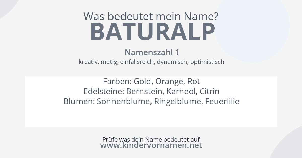 Was bedeutet der Name Baturalp?