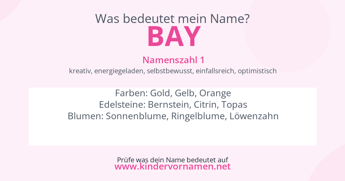 Was bedeutet der Name Bay?
