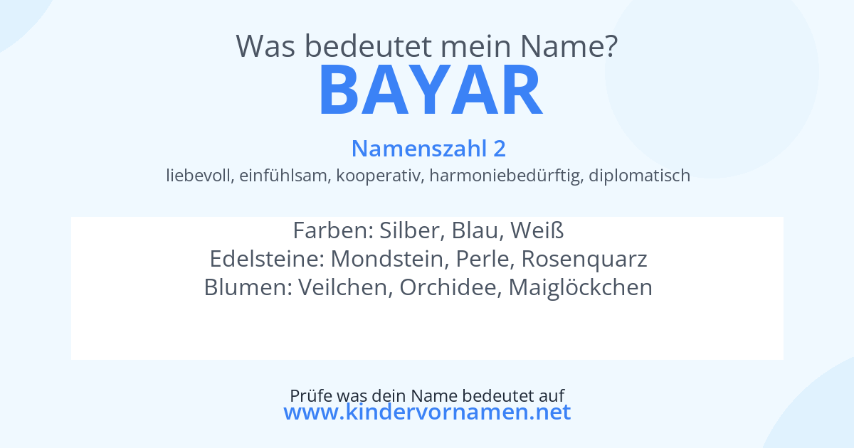 Was bedeutet der Name Bayar?