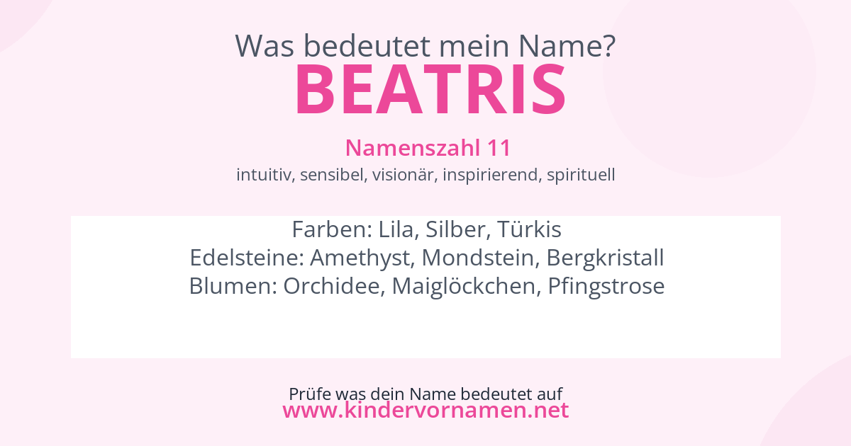 Was bedeutet der Name Beatris?