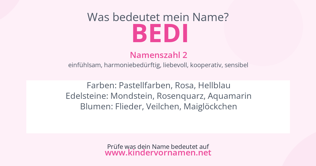 Was bedeutet der Name Bedi?