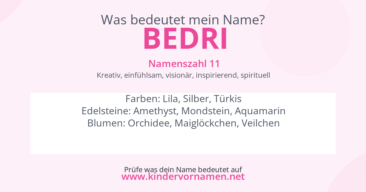 Was bedeutet der Name Bedri?