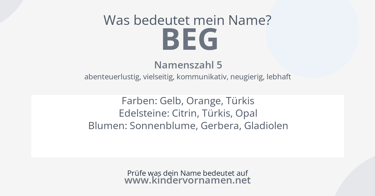Was bedeutet der Name Beg?