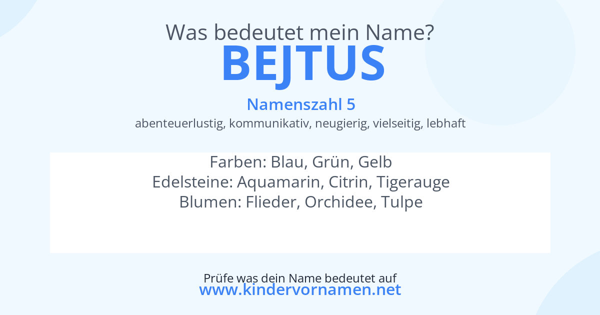 Was bedeutet der Name Bejtus?