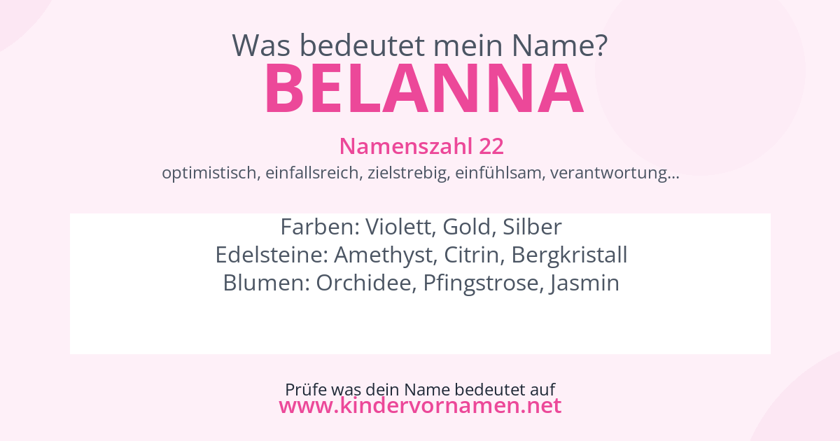 Was bedeutet der Name Belanna?