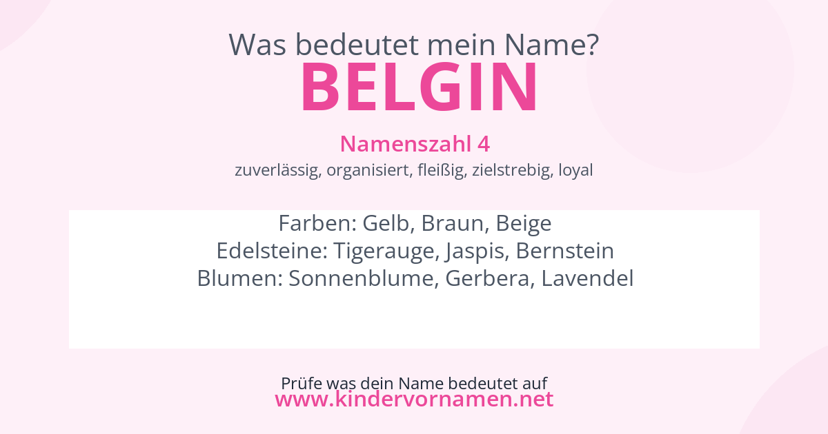 Was bedeutet der Name Belgin?