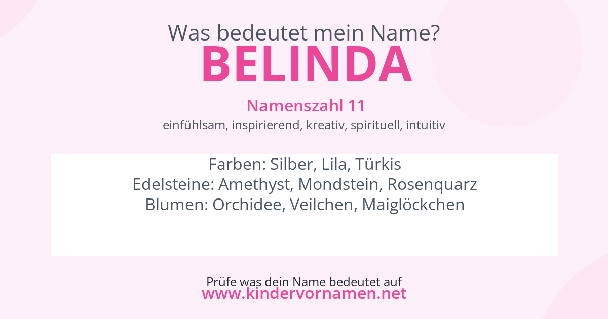 Was bedeutet der Name Belinda?