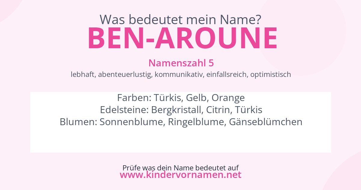Was bedeutet der Name Ben-Aroune?