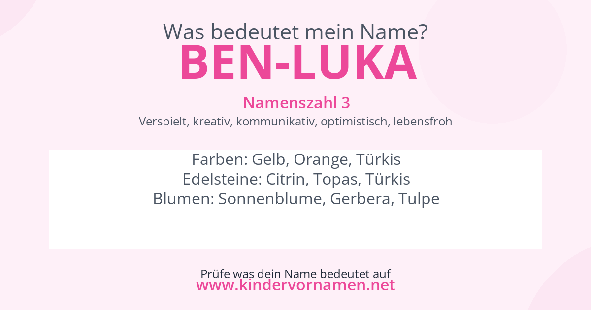 Was bedeutet der Name Ben-Luka?