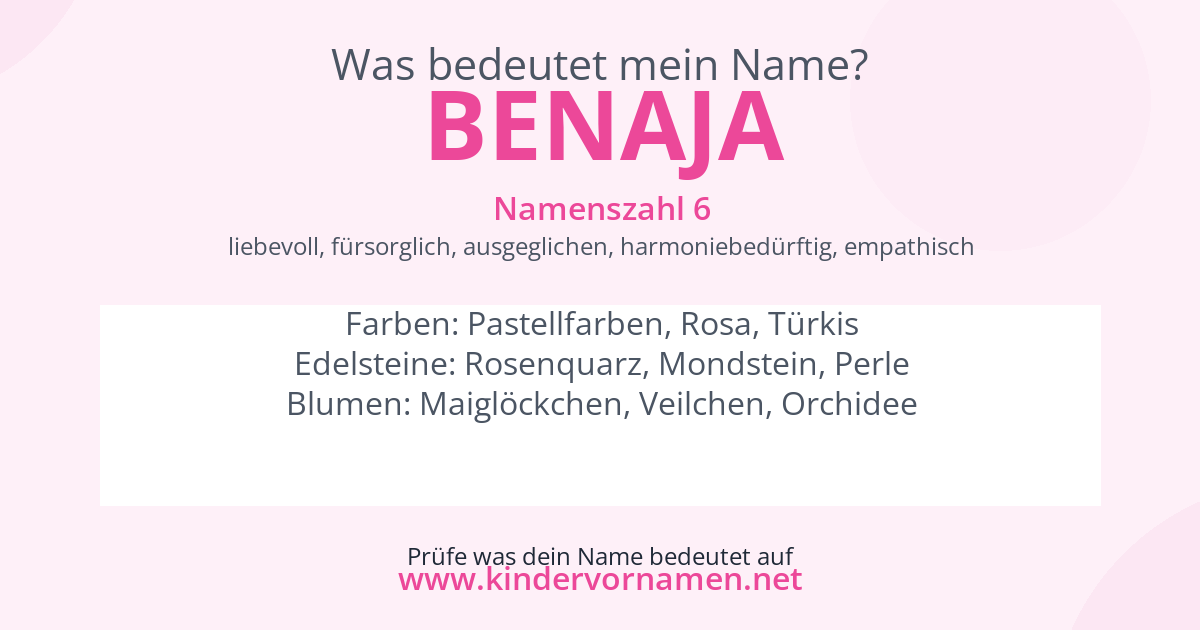 Was bedeutet der Name Benaja?