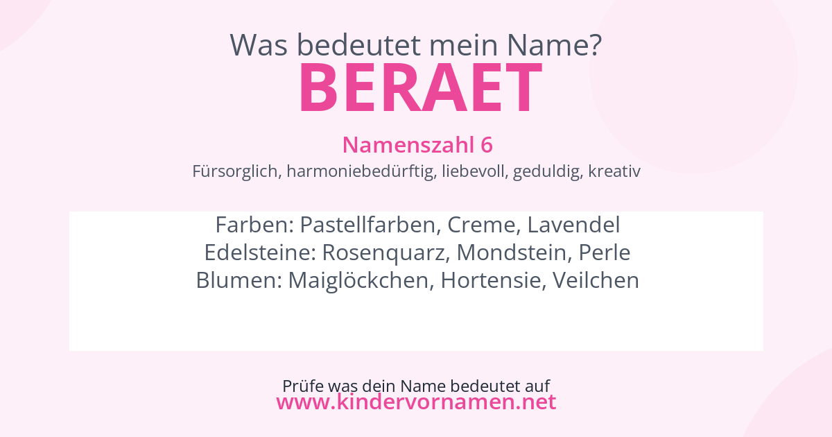 Was bedeutet der Name Beraet?