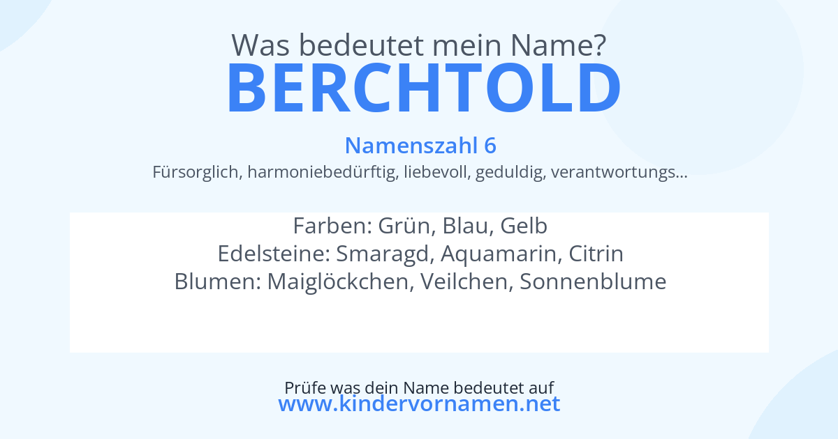 Was bedeutet der Name Berchtold?