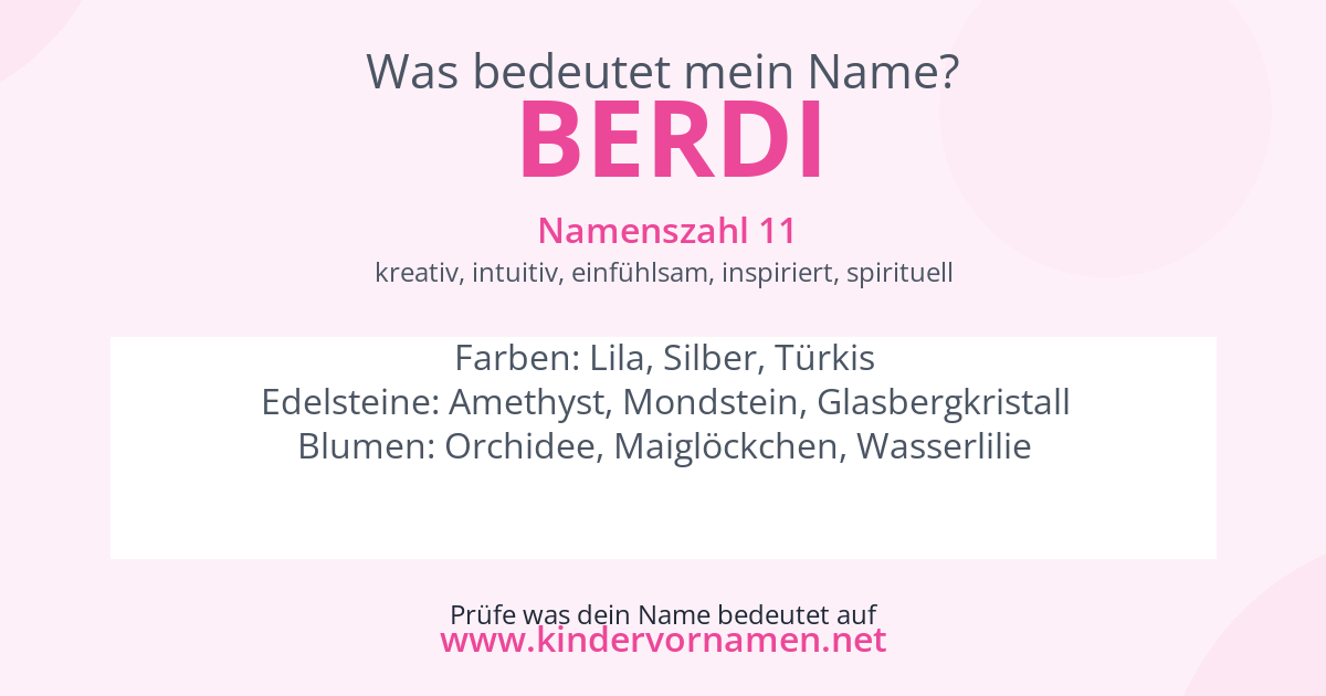 Was bedeutet der Name Berdi?