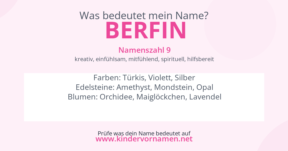 Was bedeutet der Name Berfin?