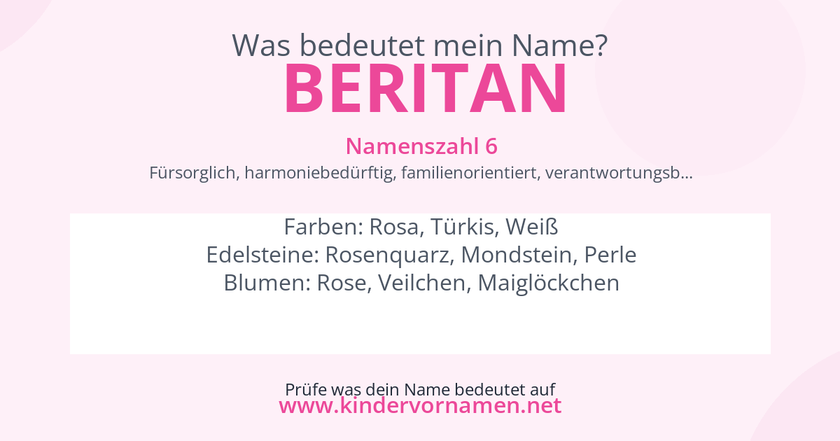 Was bedeutet der Name Beritan?