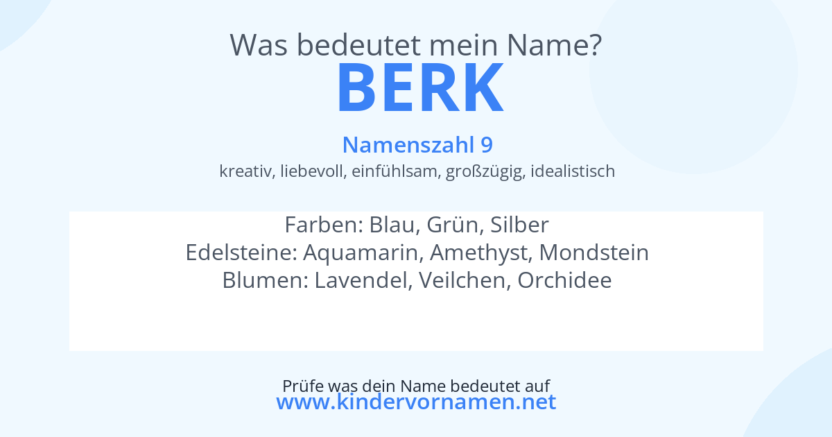 Was bedeutet der Name Berk?