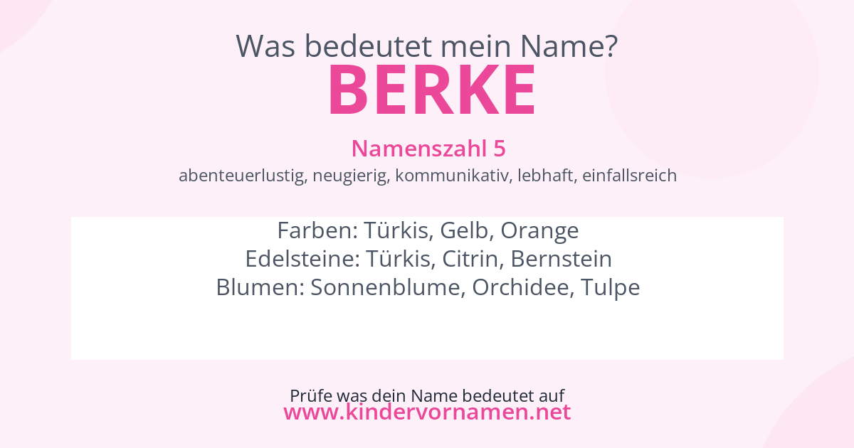 Was bedeutet der Name Berke?