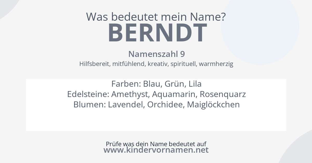 Was bedeutet der Name Berndt?