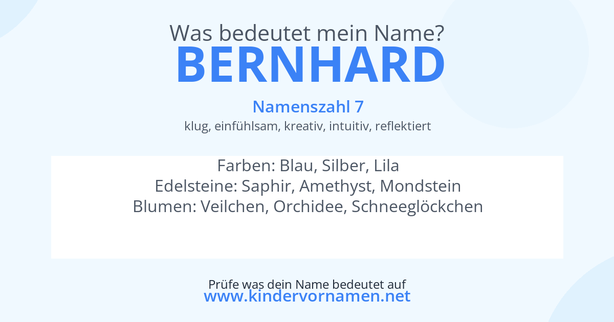 Was bedeutet der Name Bernhard?