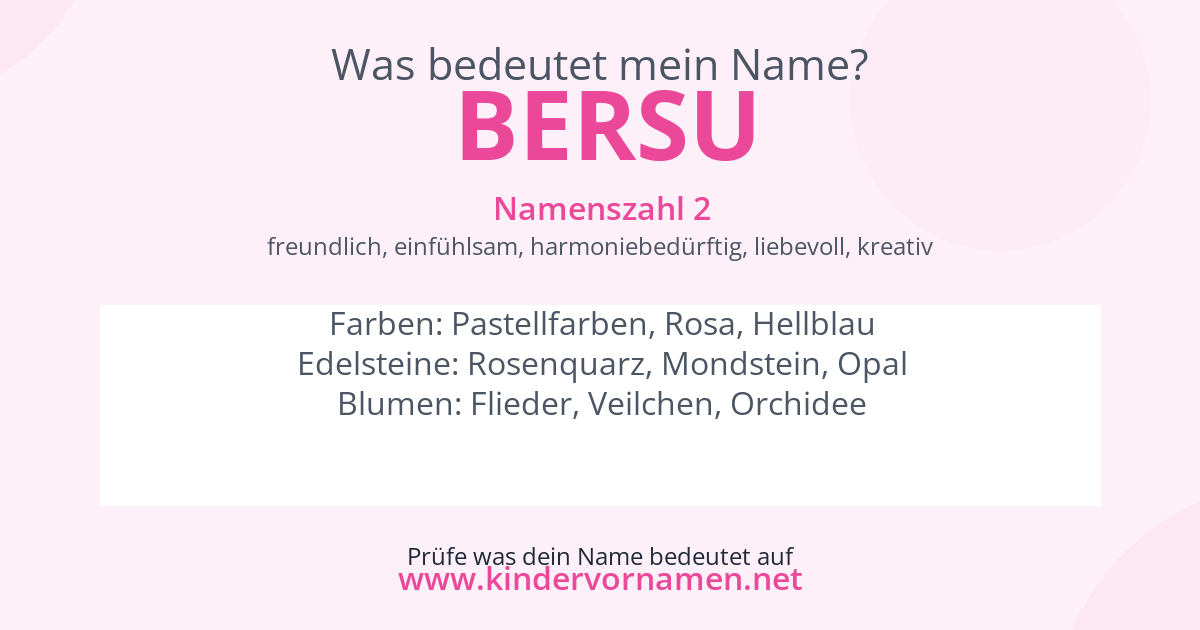 Was bedeutet der Name Bersu?