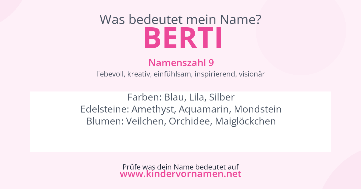 Was bedeutet der Name Berti?