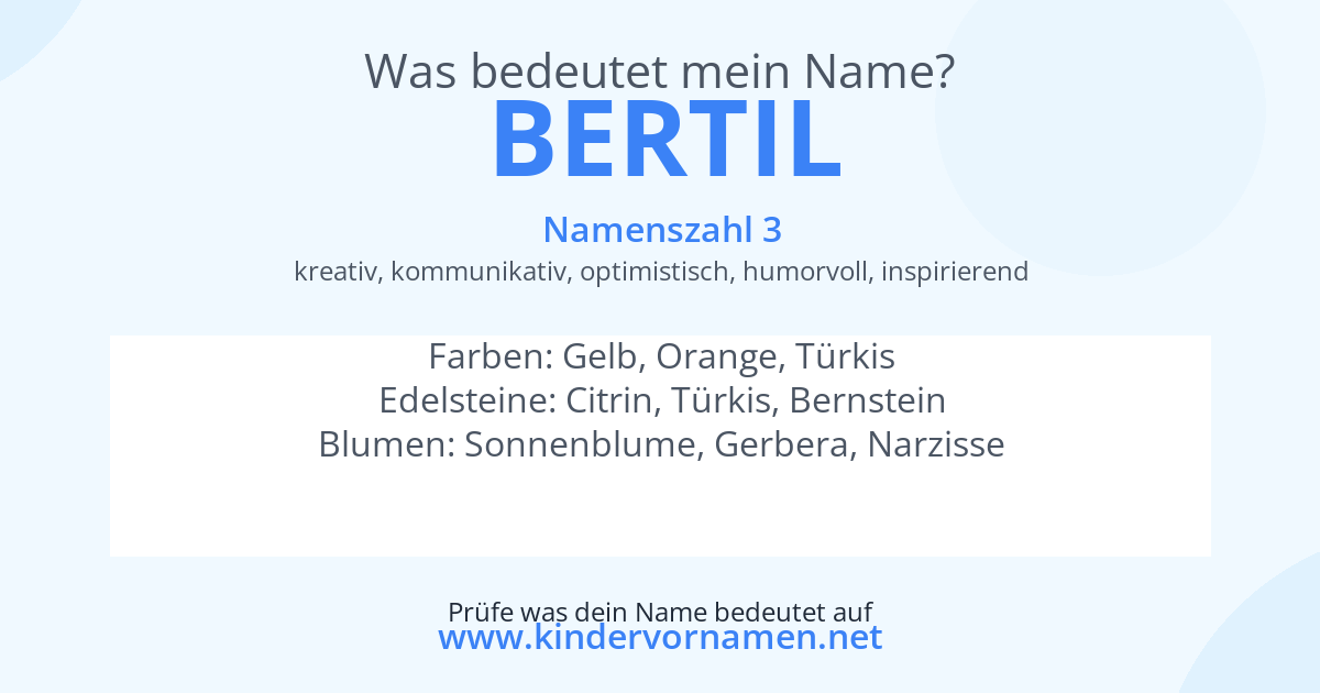 Was bedeutet der Name Bertil?
