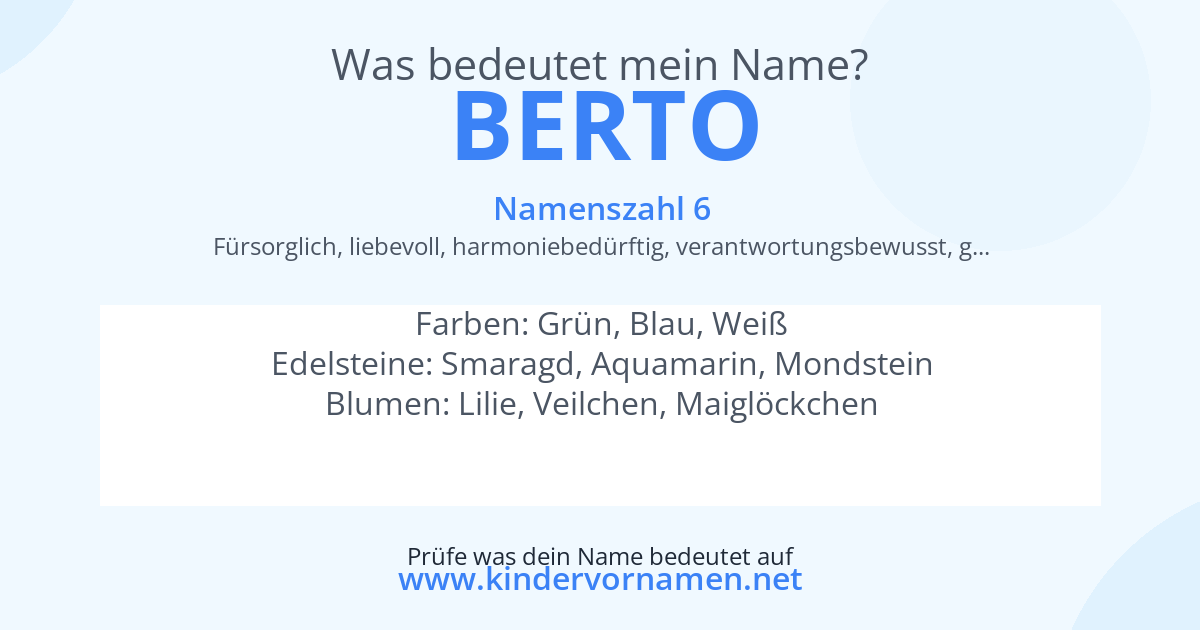 Was bedeutet der Name Berto?